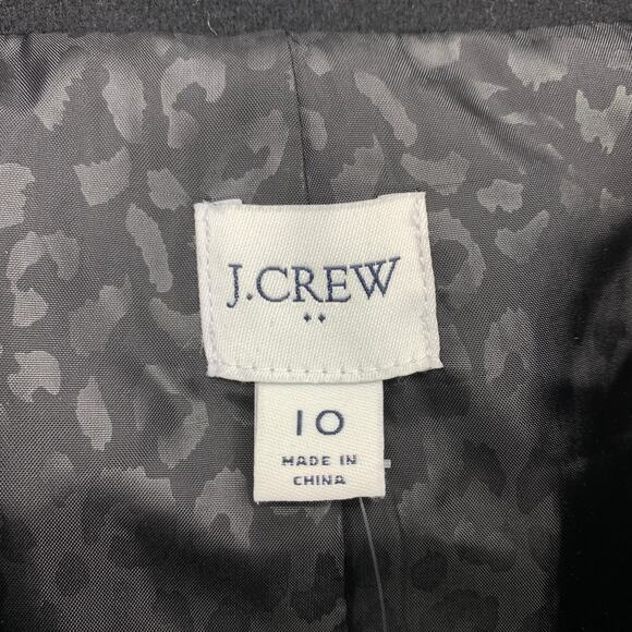 J. Crew Factory Bow Detail Peacoat Womens Size 10 Black Wool Blend NEW - Picture 5 of 7